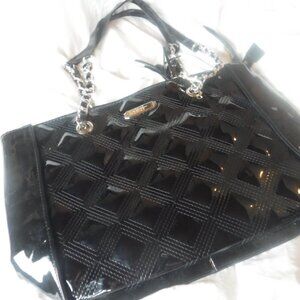 Jessica Simpson Textured Vegan Patent Faux Leather Handbag 2014